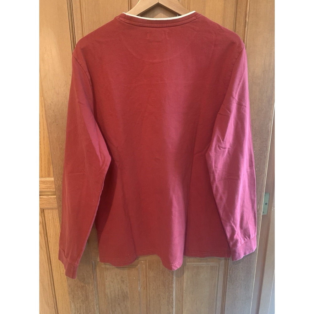 GUESS Sweatshirt Men's Size XL Red Crew Neck Pullover - Picture 5 of 8